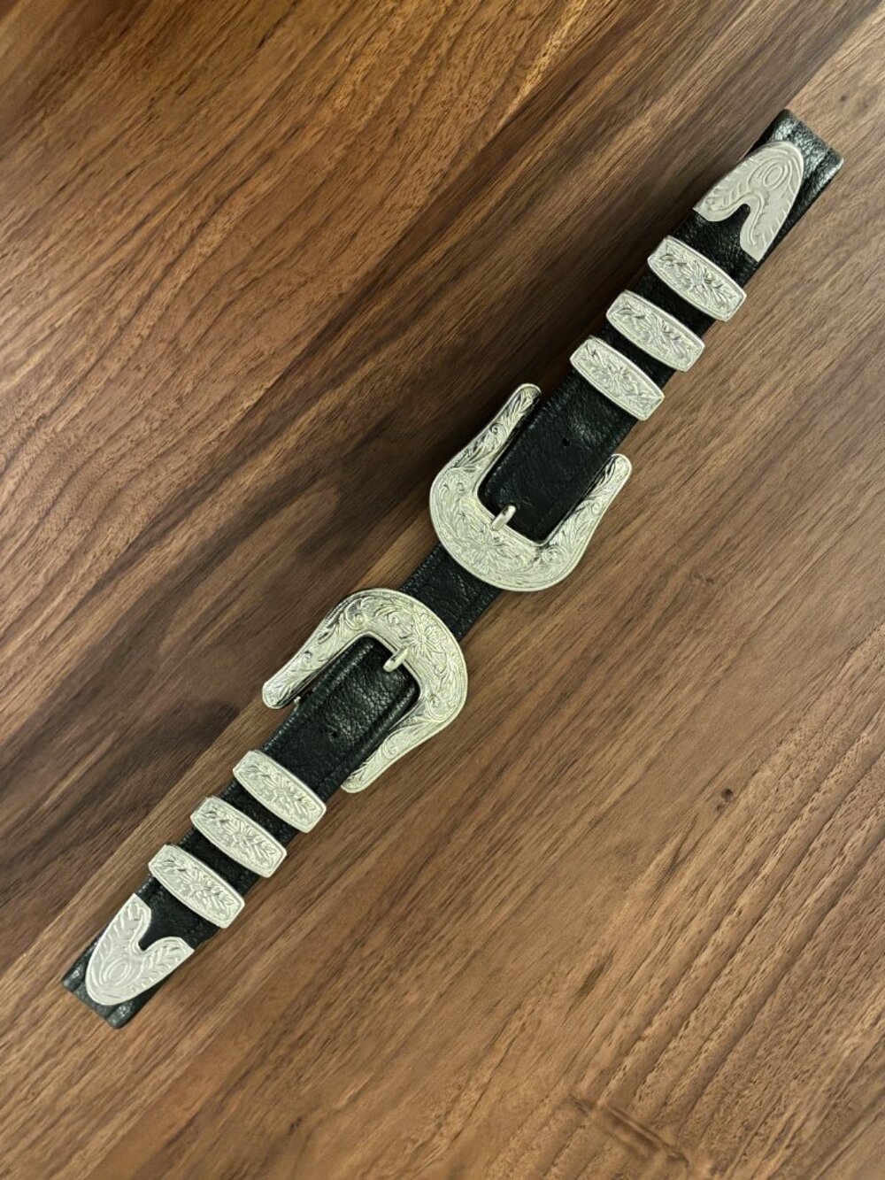 Double Buckle Western Belt - XS